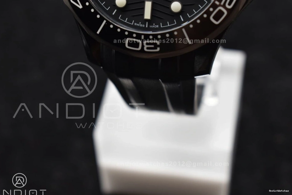 VSF A Best Edition Black Strap 300M PVD 1081 Dial Seamaster Diver GoAnywhere Black Rubber on 0116